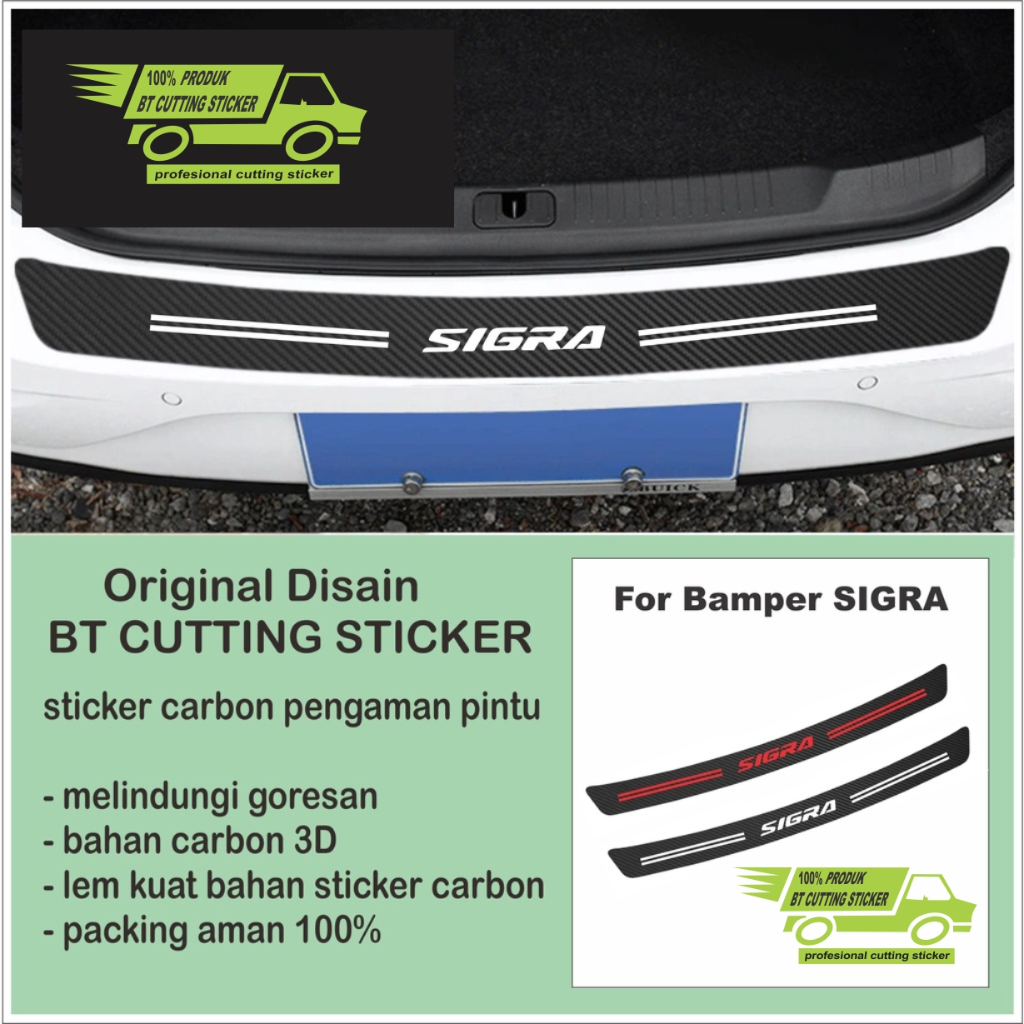 1 pcs sticker carbon 3D sticker carbon daihatsu sigra sticker carbon sigra