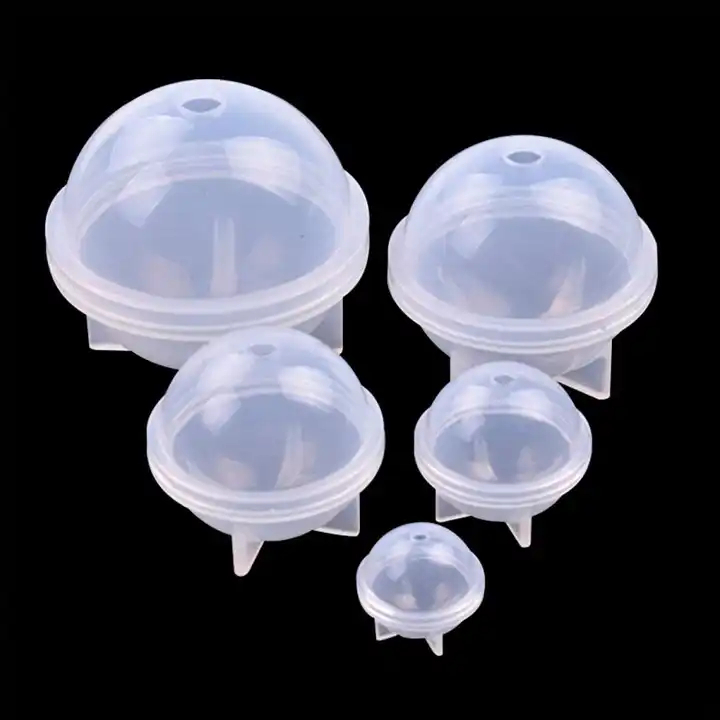 Cetakan Resin Bola Besar Diameter 5cm Ukuran Gede Bahan karet Silicone Lentur Elastis Bentuk Bulat P