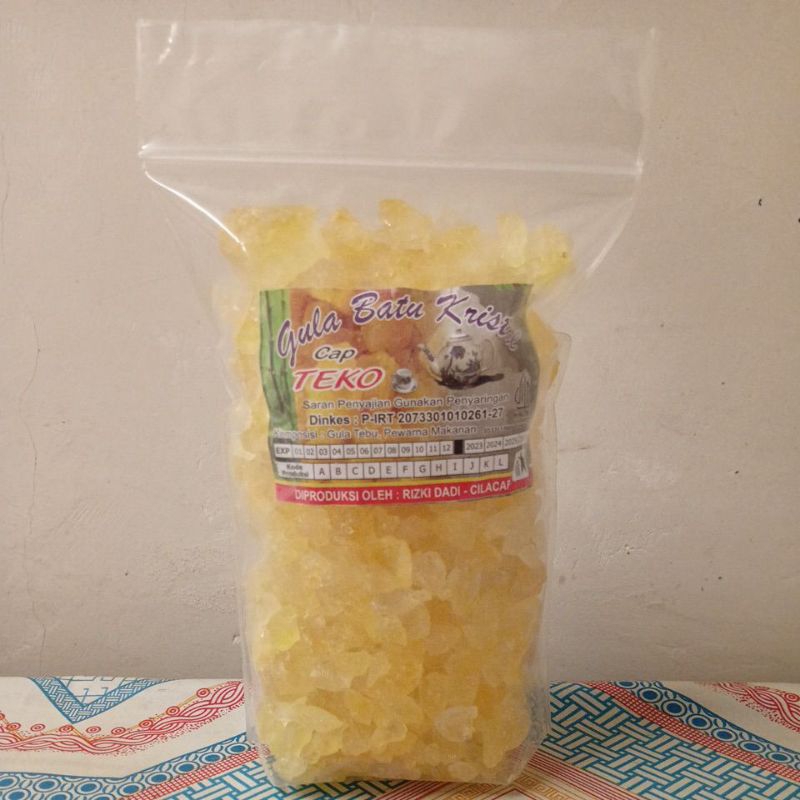 

GULA BATU KRISTAL KUNING ORGANIK 500 gram ISI KECIL