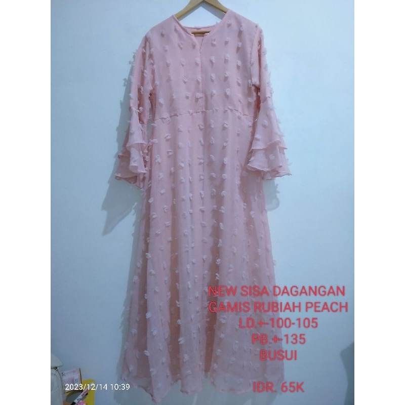 Gamis Rubiah warna Peach