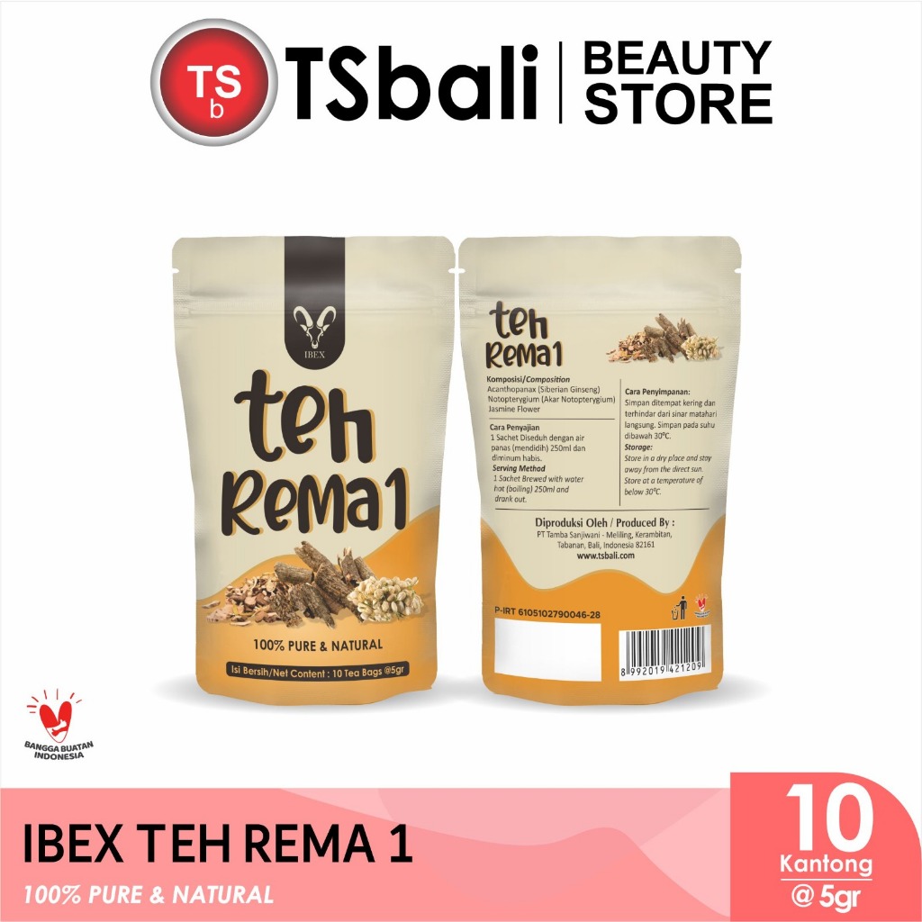 

TSb Teh Rema1 - Teh 100% Alami & Natural isi 10 tea bags @5gr