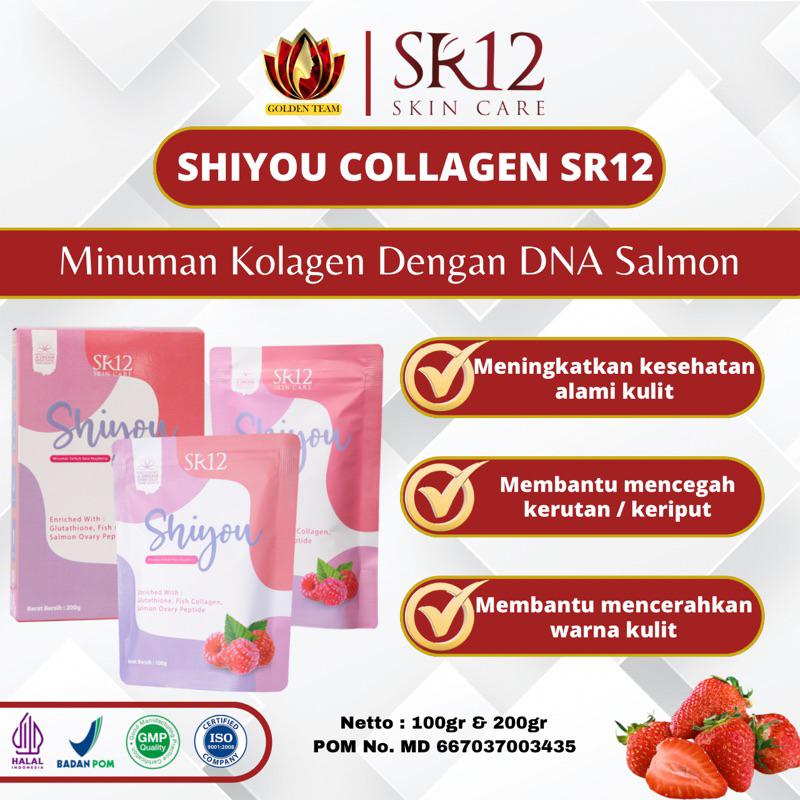 

COD ✅ SR12 Shiyou Collagen DNA SALMON / Minuman Kolagen Pemutih Kulit BPOM