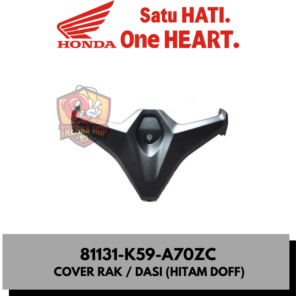 81131-K59-A70ZC COVER RAK DASI HITAM DOFF NEW VARIO 150 K59J ORIGINAL | COVER RACK 81131K59A70ZC