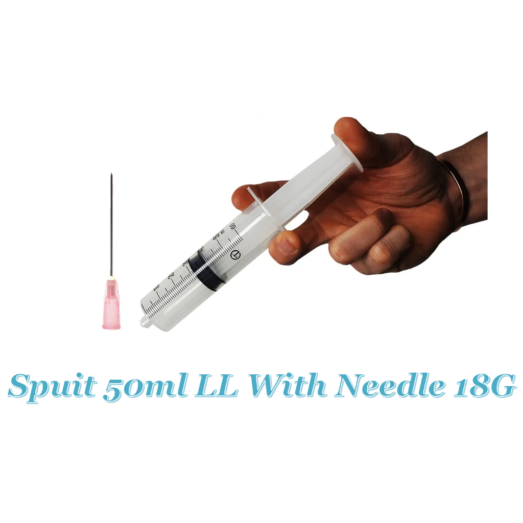 Spuit 50cc Luer Lock Syringe 50ml Lubang Tengah Dengan Needle Harga Per Pcs