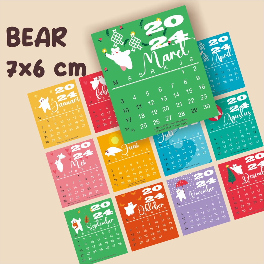 

STIKER KALENDER MINI 2025