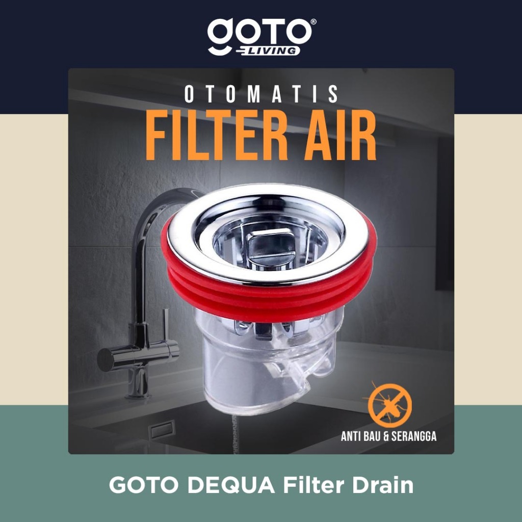 Goto Dequa Filter Saringan Penyaring Saluran Air Wastafel Cuci Piring
