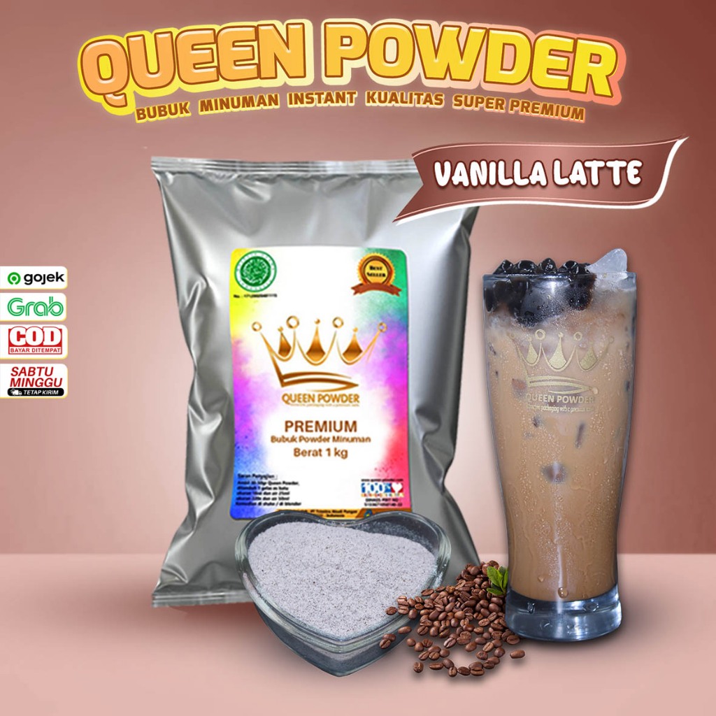 

Bubuk Minuman Queen Powder Premium Rasa Vanilla Latte 1Kg