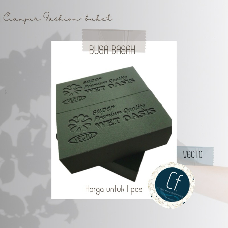 BUSA BUNGA BASAH/WET FLORAL FOAM/BUSA TANAMAN BASAH/SPON BASAH