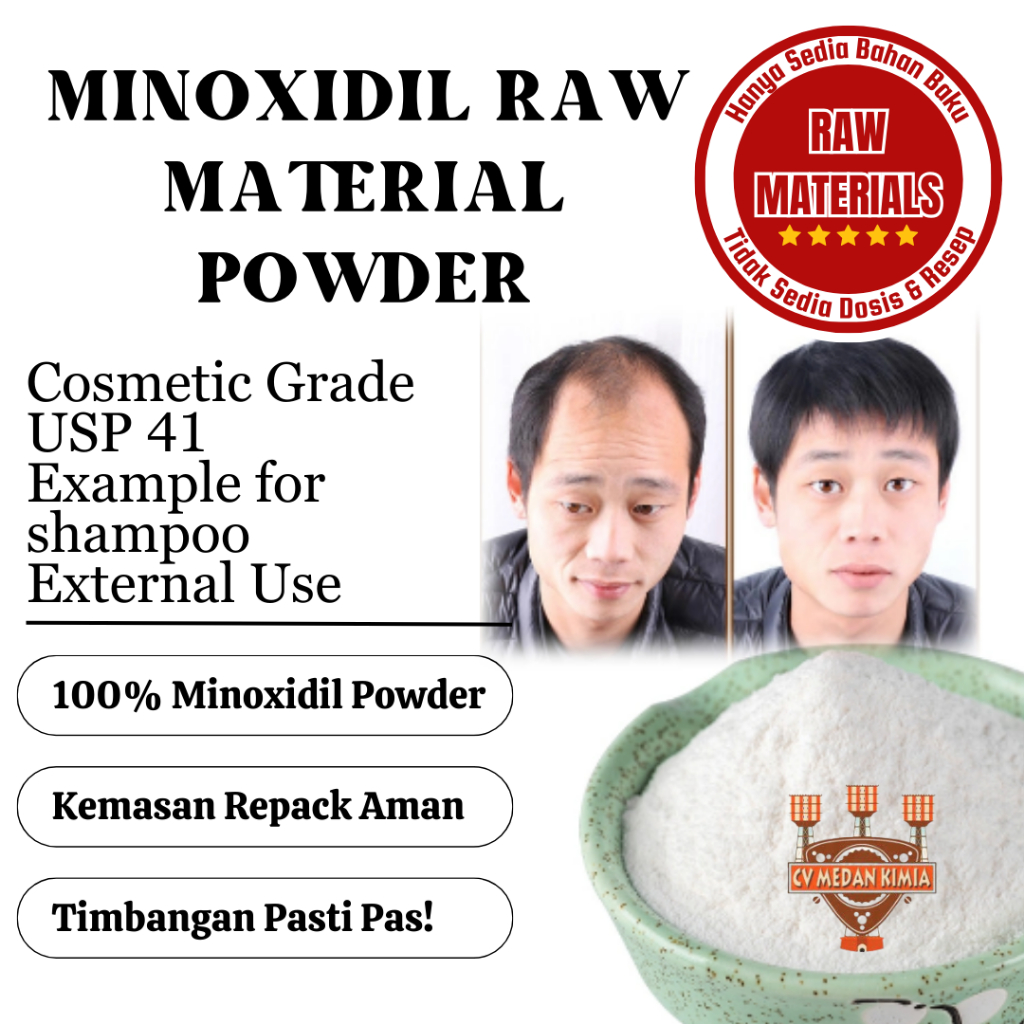 Minoxidil 1gr minoxidil murni minoxidil bubuk penumbuh rambut