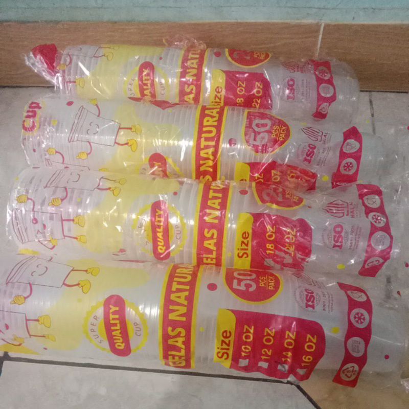 molding cup gelas TIP TOP atau NATURAL..18oz dan 22os.slim