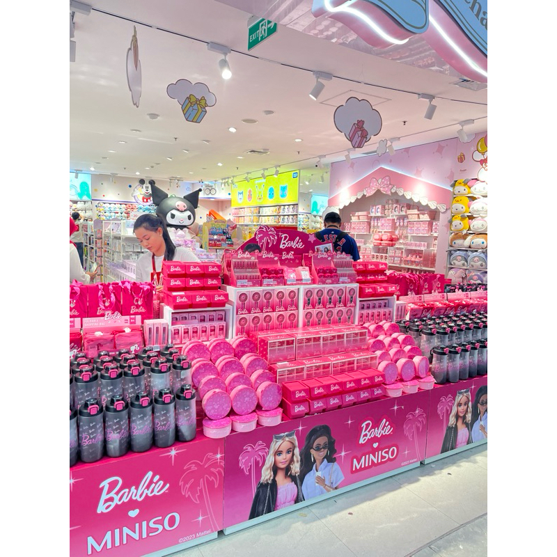 Tumbler Miniso x Barbie Gliter