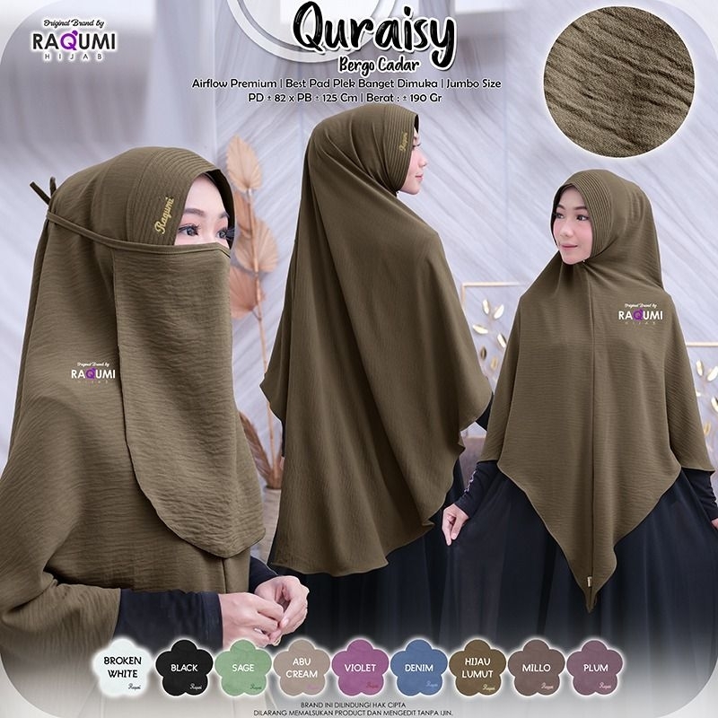 (BISA COD) QURAISY BERGO CADAR BY RAQUMI SOLO