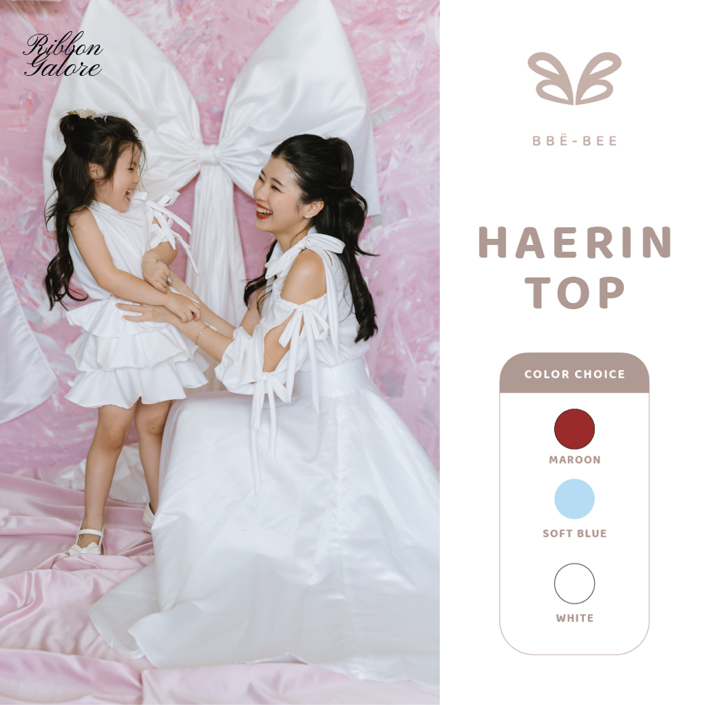 BBË-BEE Haerin Top (Atasan Anak/Atasan Pesta Anak/Baju Anak Perempuan/Baju Kembar Mama&Anak)