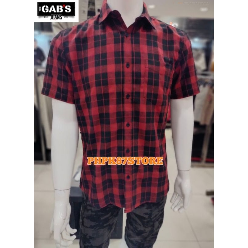 Kemeja pendek pria original merek gabs jeans