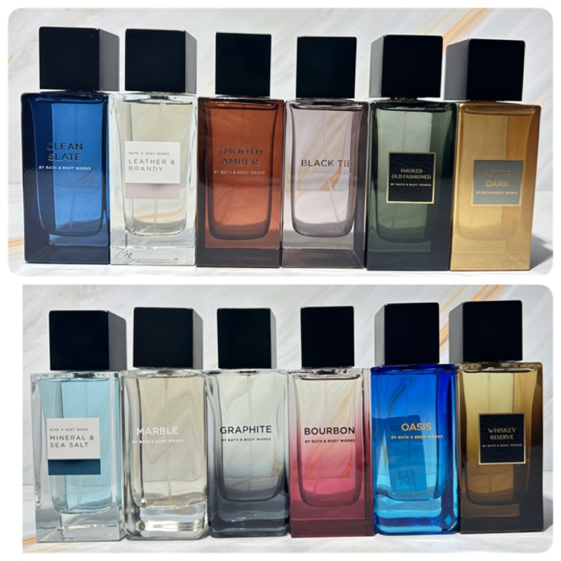 Sale BBW - Bath and Body Works - Men’s Collection Cologne 100ml Marble / Teakwood / Forest / Midnigh