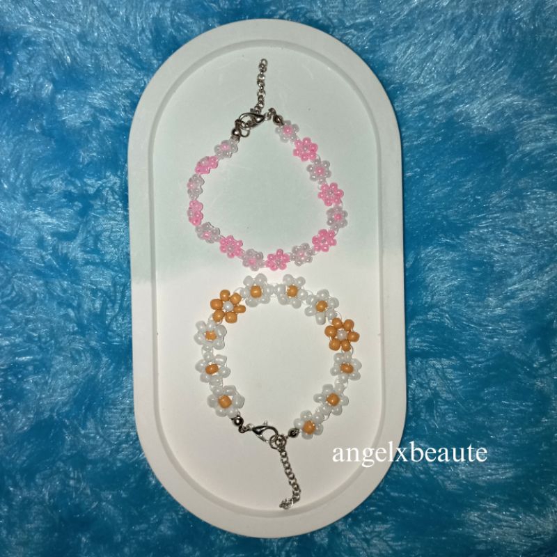 Gelang Manik-Manik Bunga | Daisy Bracelet | Gelang Manik-Manik Korea