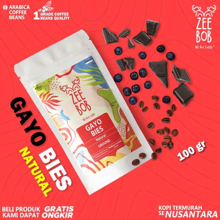 

ZEEBOB Coffee Kopi Arabika Gayo Bies Natural 100g