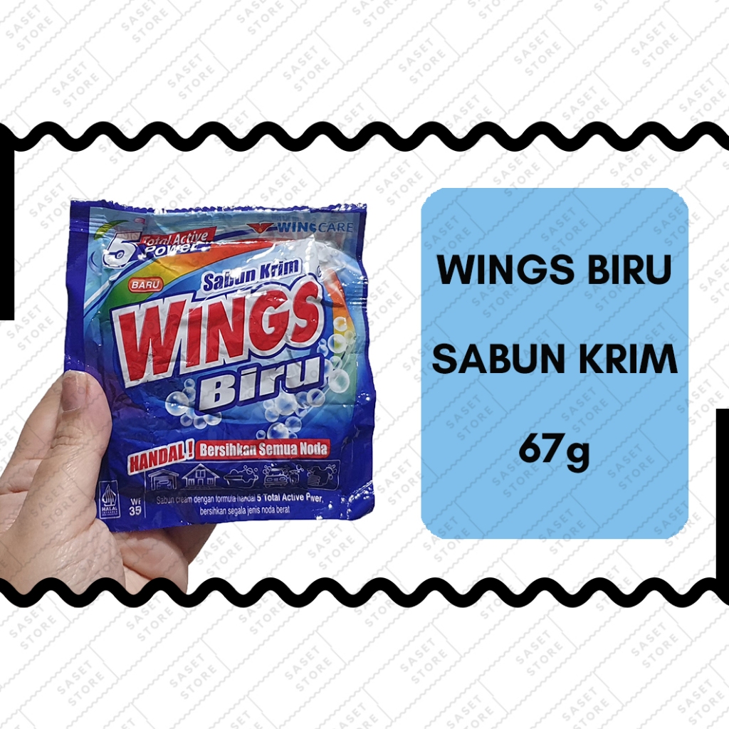 Wings Biru Krim 67g Sachet Sabun Cream Anti Noda