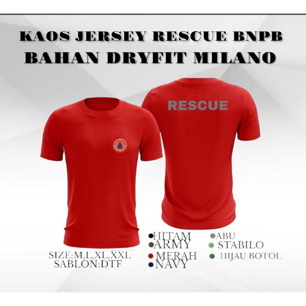 KAOS JERSEY RESCUE NEW 2024/KAOS RESCUE/BAHANN DRYFIT MILANO/BISA COD