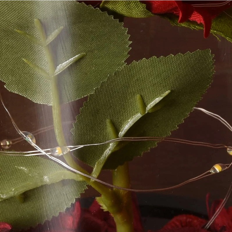 Mitsuyama_ Lampu Led Bunga Mawar Led Besar Dekorasi Gift Box Beauty And The Beast Rose Lampu Led