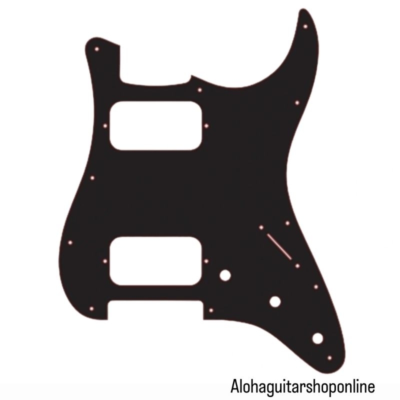 custom order Pickguard Stratocaster HH 1 ply Black