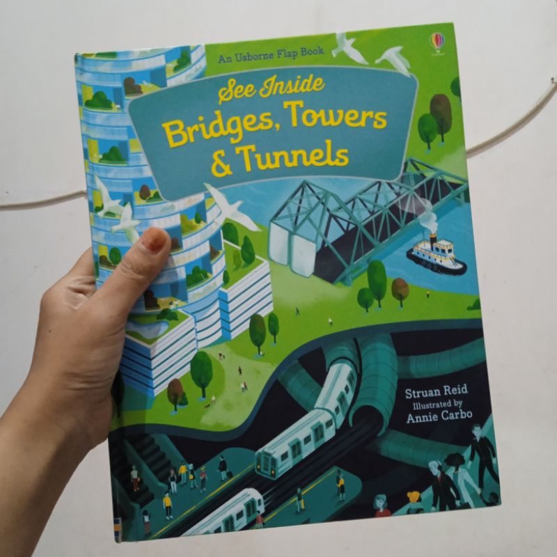 [ Preloved Book ] USBORNE See Inside Bridges, Tower & Tunnels