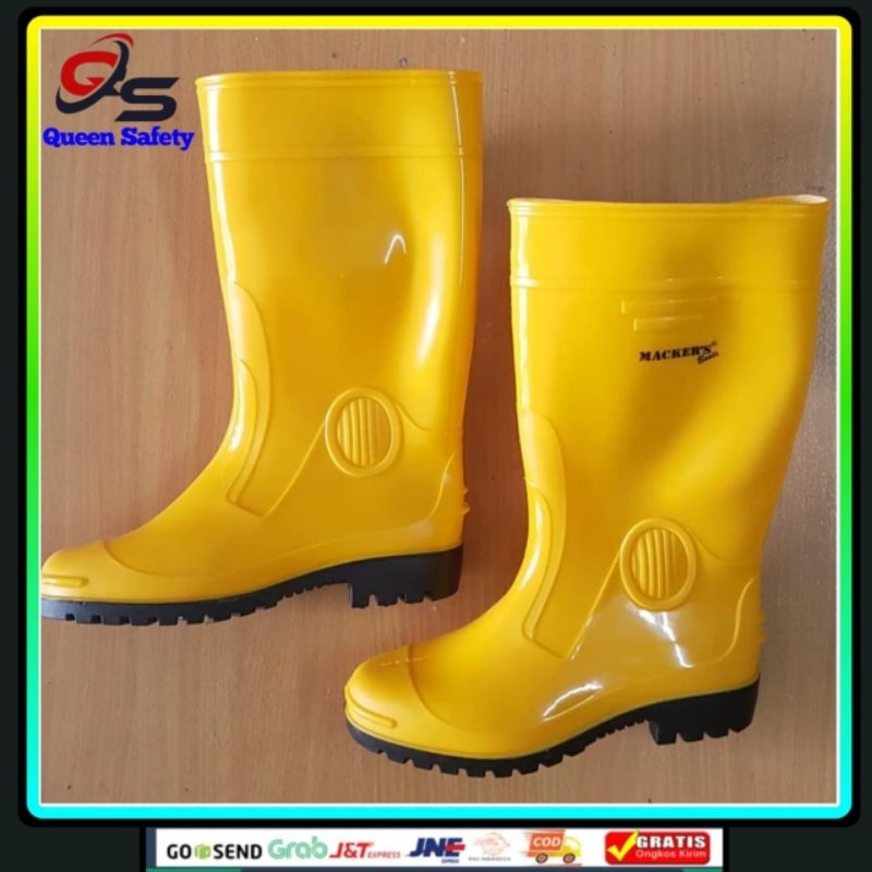 Sepatu Boot  Safety Mackers/SEPATU BOOT KARET/SEPATU BOOT PROYEK/