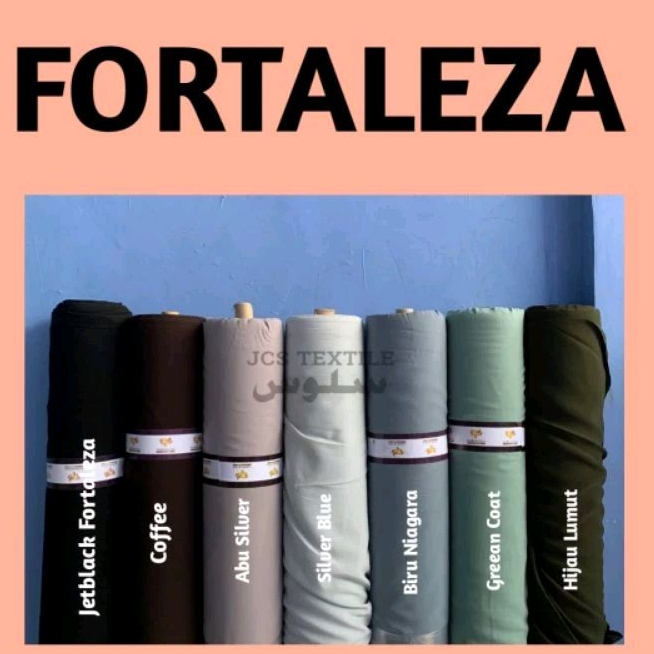 Kain New Fortaleza /flowly/lebar 150 cm / harga meteran setengah meter /cocok buat khimar-frech hija