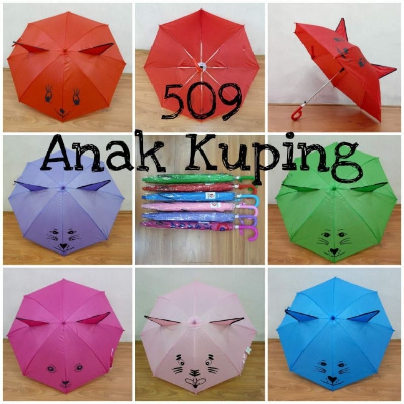 payung anak lucu kayak kamu Payung Anak Kuping Motif Karakter Murah Payung Hadiah Souvenir AnakPayun