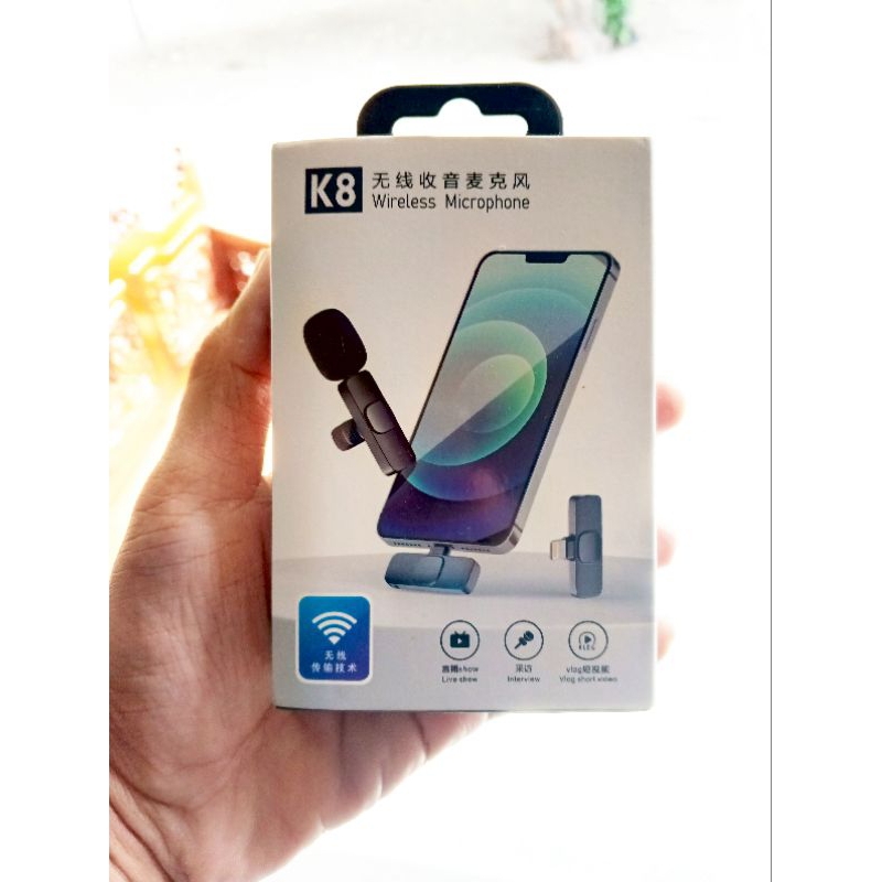 Wireless Lavalier Microphone Vlogger soket Lightning