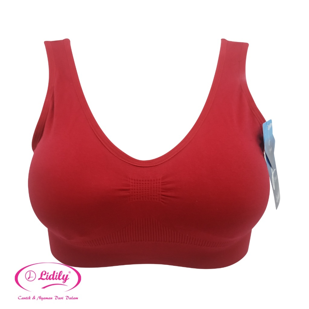 Lidily - [ ISI 1 PCS ] Bra Jumbo BH Multifungsi [ Sport + Sleeping Bra ] BH Tanpa Kawat Busa Tipis 3