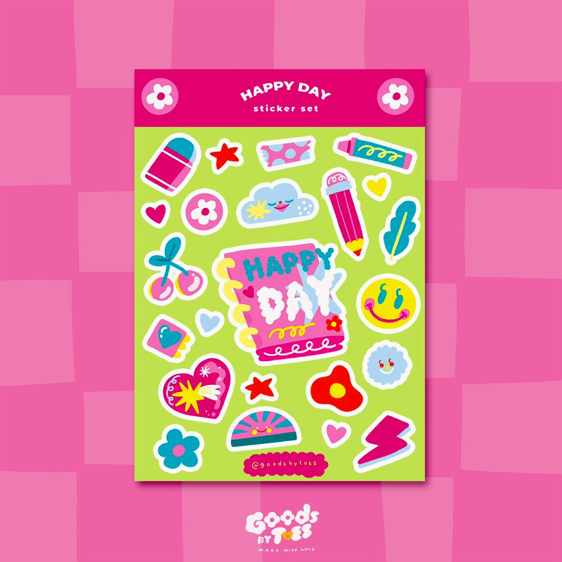 

Happy Day Sticker Sheet GoodsbyToes