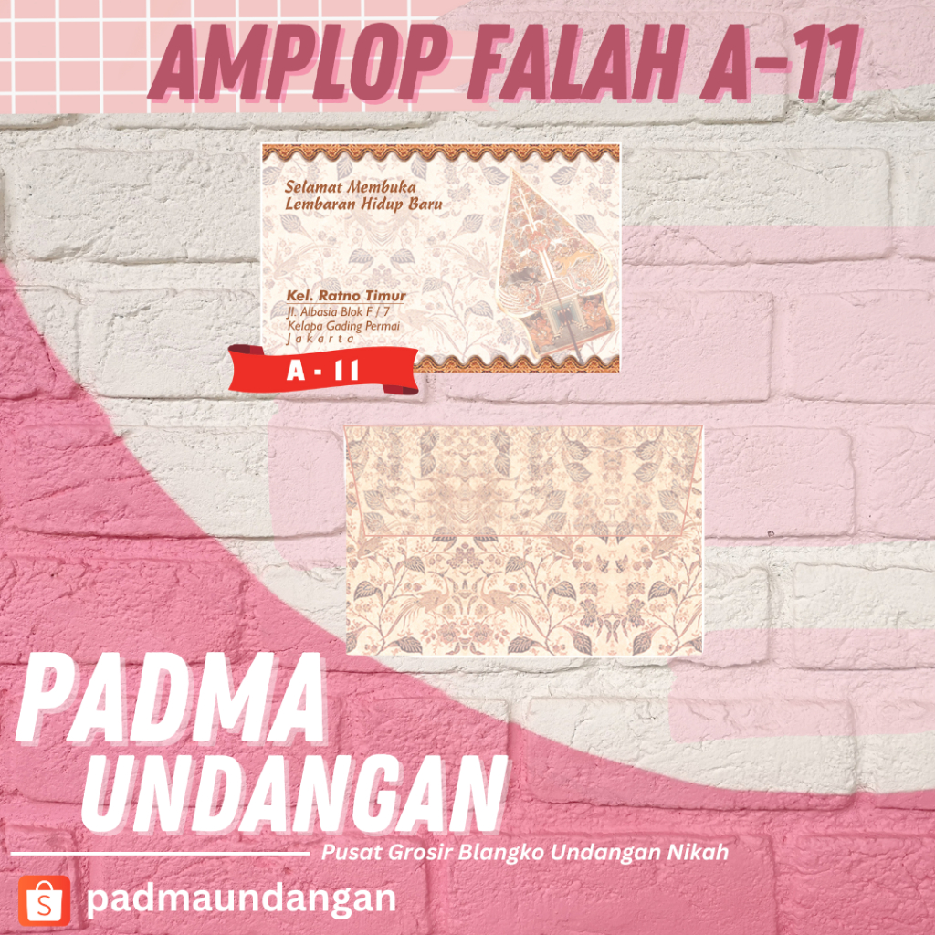 

Amplop Falah A-11 | Pusat Grosir Blangko | PadmaUndangan