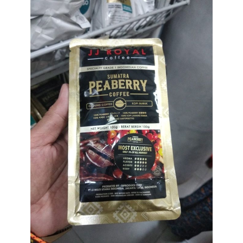 

Peaberry Sumatra Coffee, exclusive pack 100gr