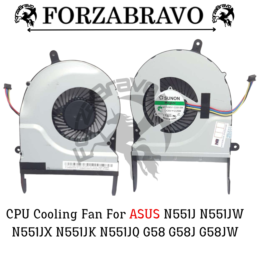 KIPAS FAN CPU ASUS N551J N551JW N551JK N551JX N551JQ G58 G58J 4 PIN