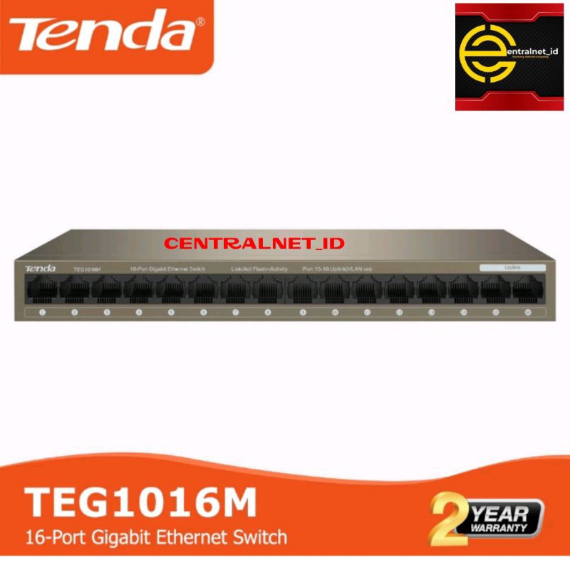 Tenda TEG1016M 16 Port Gigabit Desktop Switch - NT
