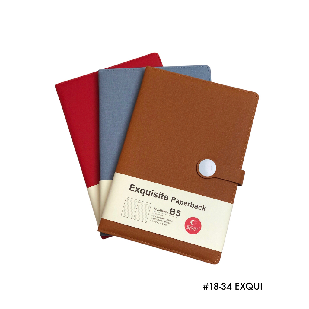 

NoteBook Exquisite PaperBack Import Magnet Cover Colors / NoteBook Agenda Import Ukuran B5 Cover Colors Magnet 18-34 Exquisite – Satuan- SHSNP