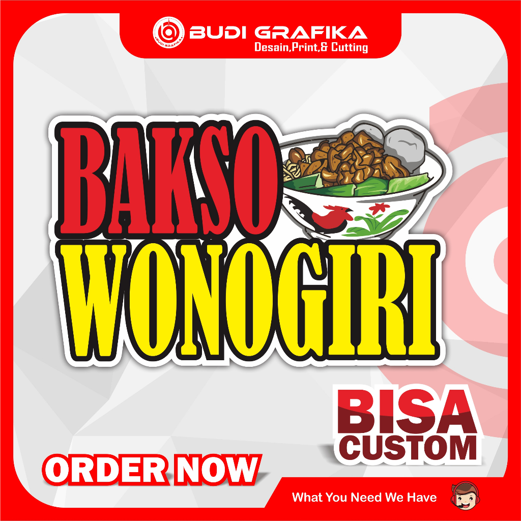 

Sticker Gerobak Sticker Nama Usaha Sticker Bakso Wonogiri