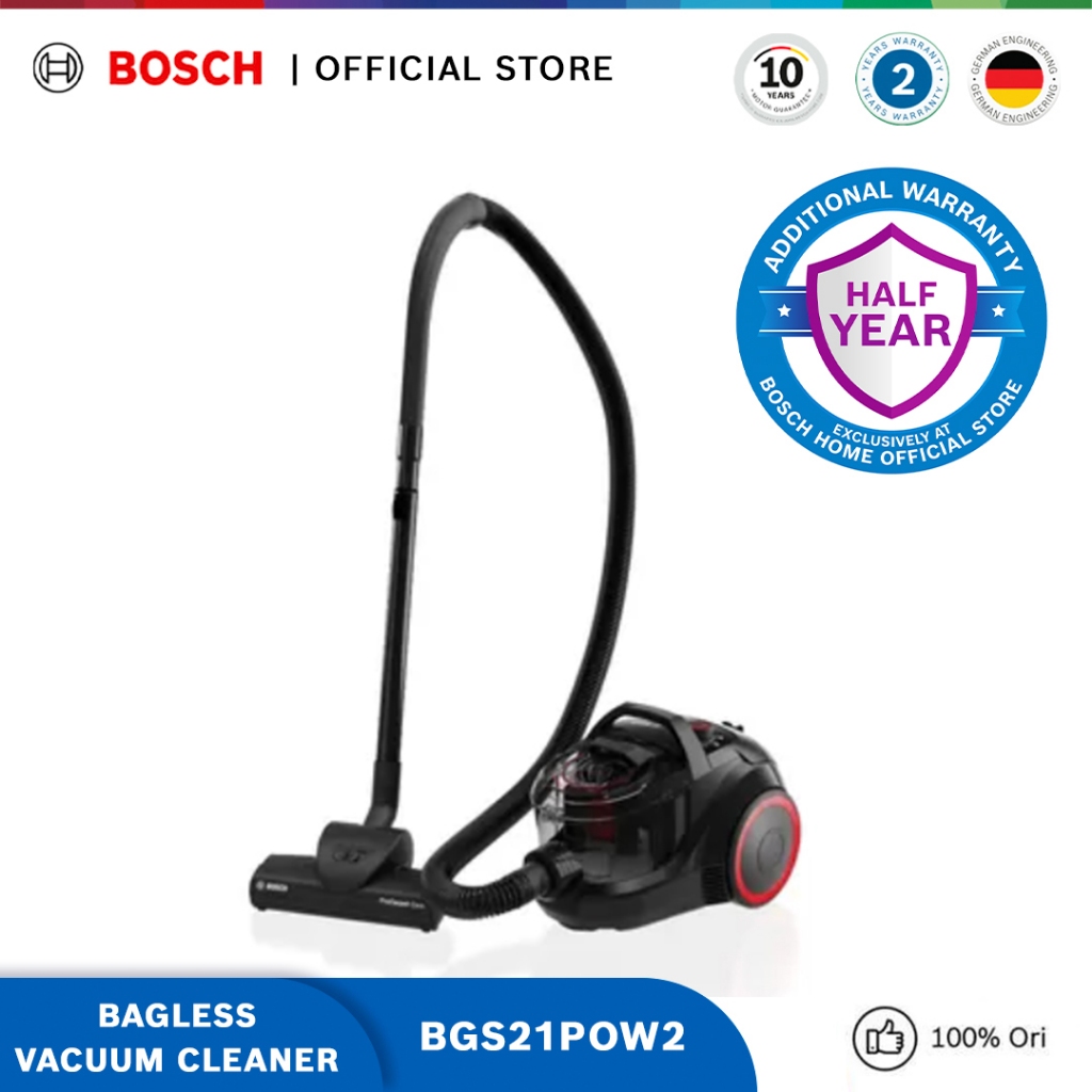 Bosch BGS21POW2 Bagless Vacuum Cleaner ProPower Seri 4 Hitam