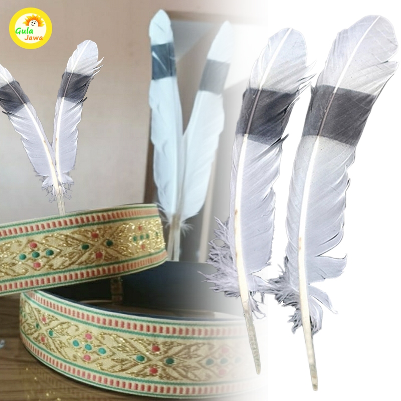 Bulu Dayak/Bulu Kalkun Ekor Bulu Ayam Kirip Cincin Tari Dayak
