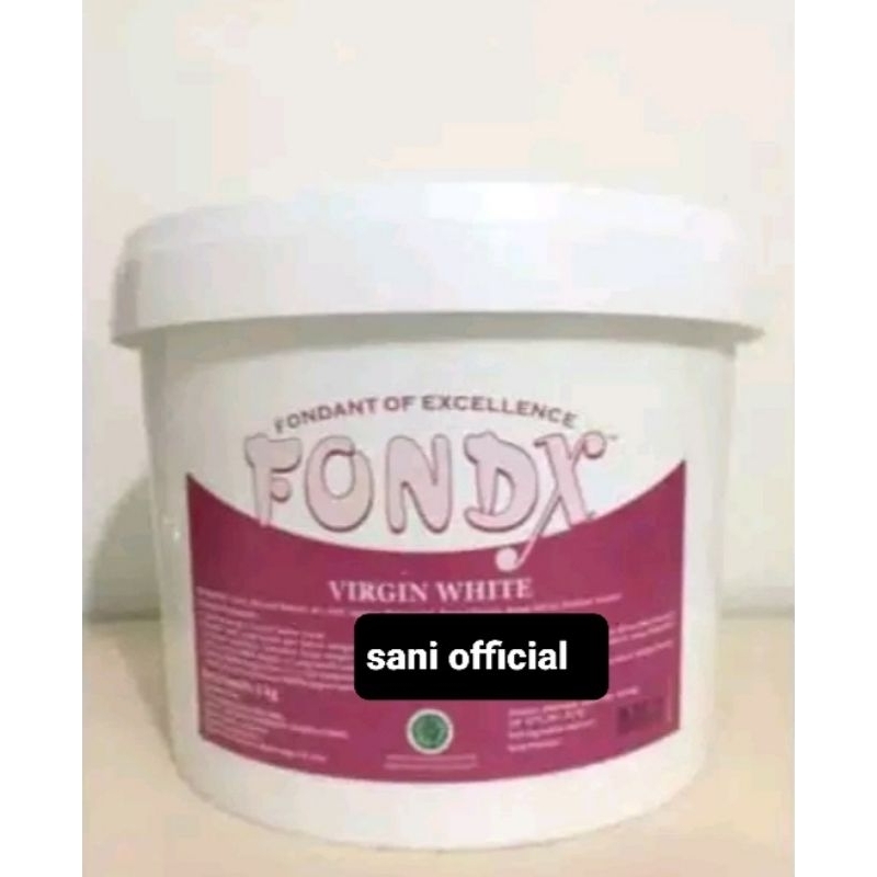 

Fondx fondant pondan pondex virgin white 100g repack topping kue