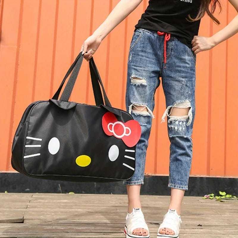 Tas Travel Hello Kitty Wanita Traveling Bag