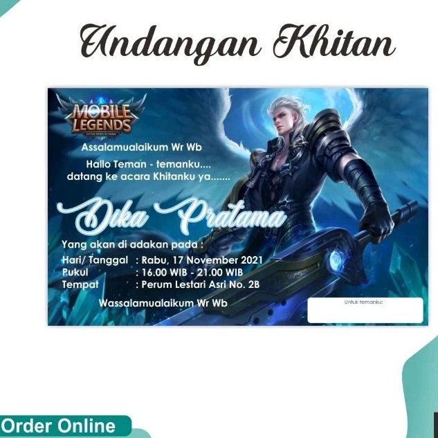 Undangan Khitan murah undangan sunat undangan khitan free foto