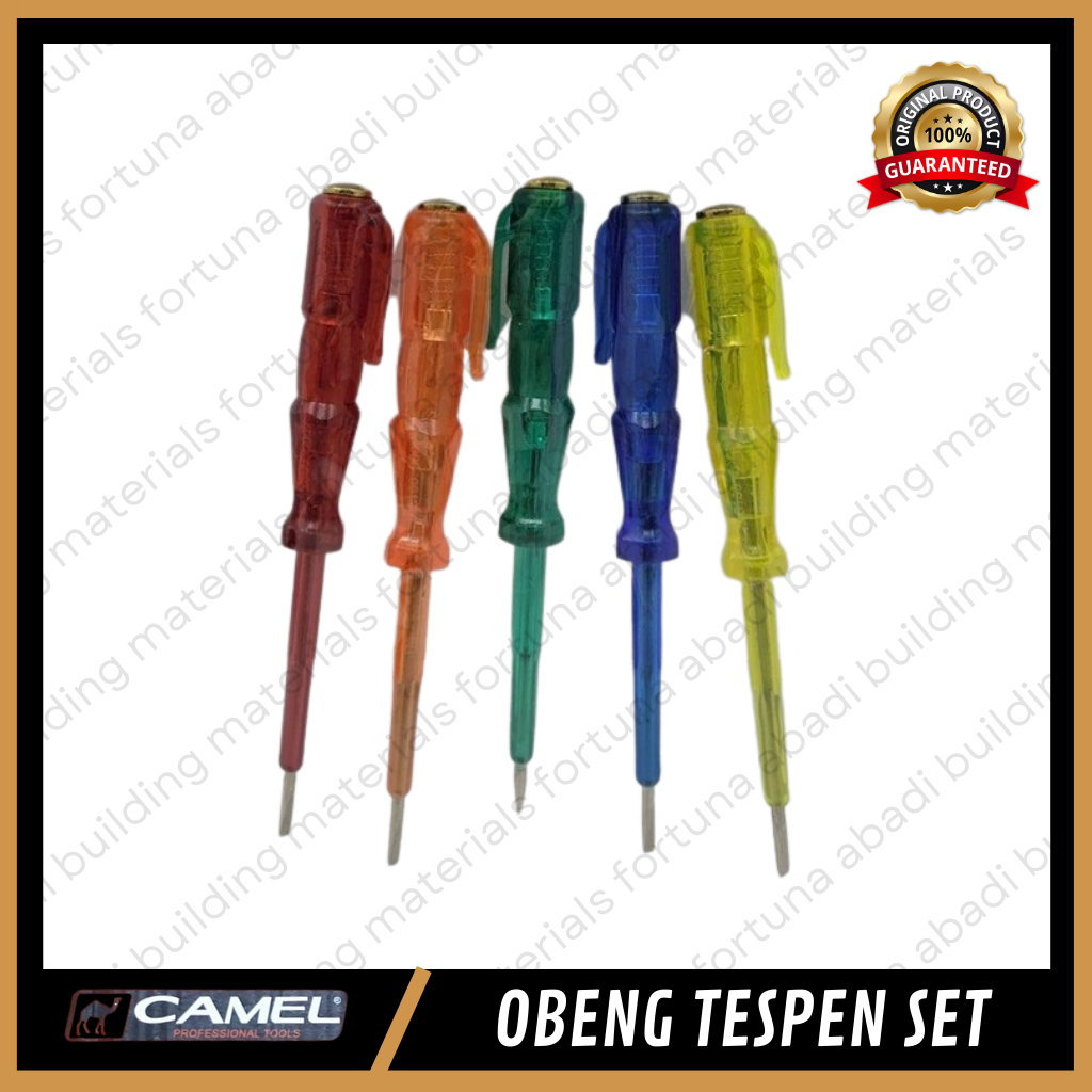 Obeng Tespen Set 5pcs Merk Camel Tespen Listrik