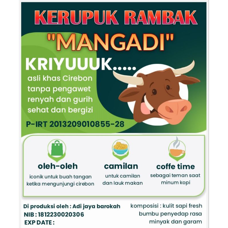 

kerupuk kebo khas cirebon "mangadi