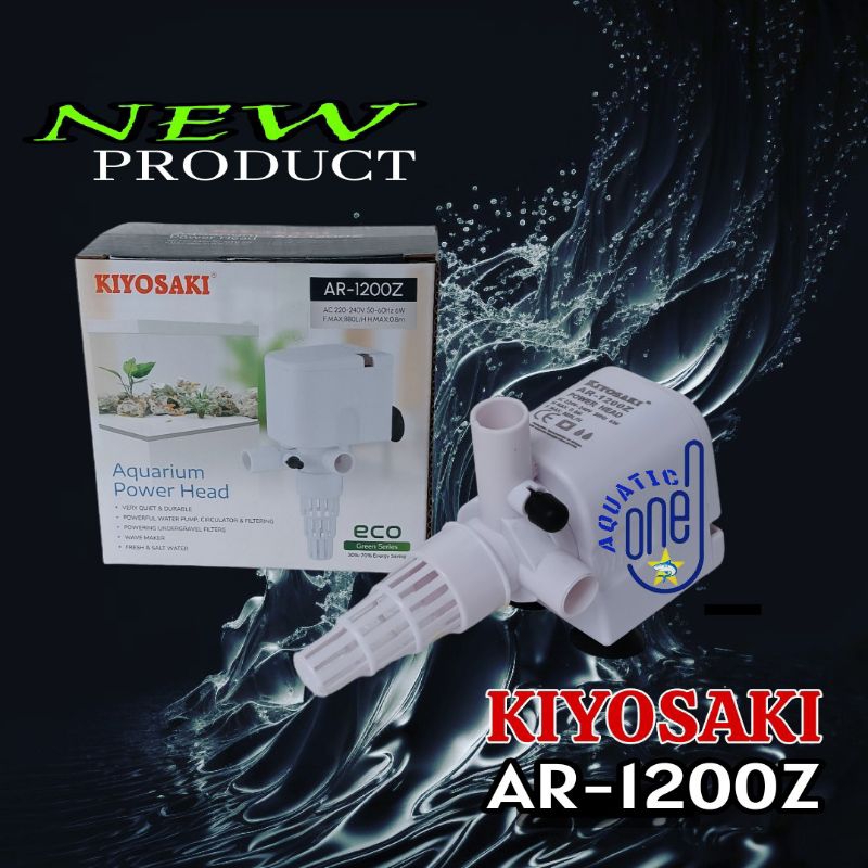 KIYOSAKI AR-1200Z   : mesin pompa filter ar 1200 celup akuarium kolam aquarium power head water pump