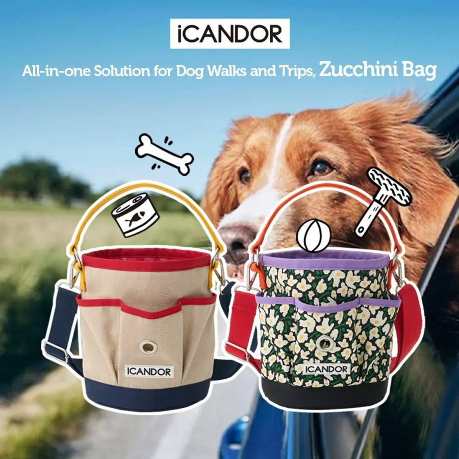 Tas Perlengkapan Anjing Korea Icandor Zucchini Bucket Bag