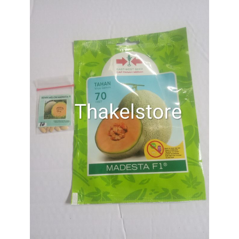 Benih bibit melon daging orange MADESTA F1 isi 10 butir ripack cap panah merah