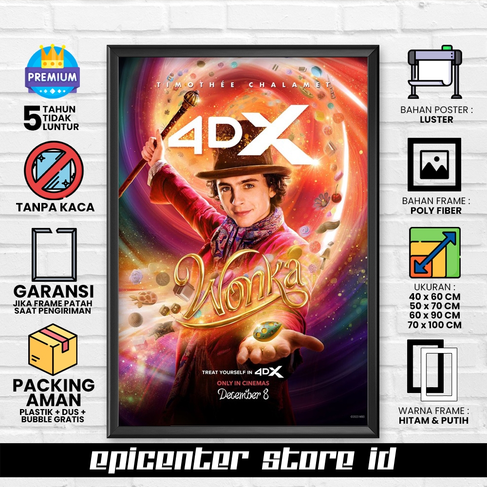 Poster Film Wonka - 4DX + Frame