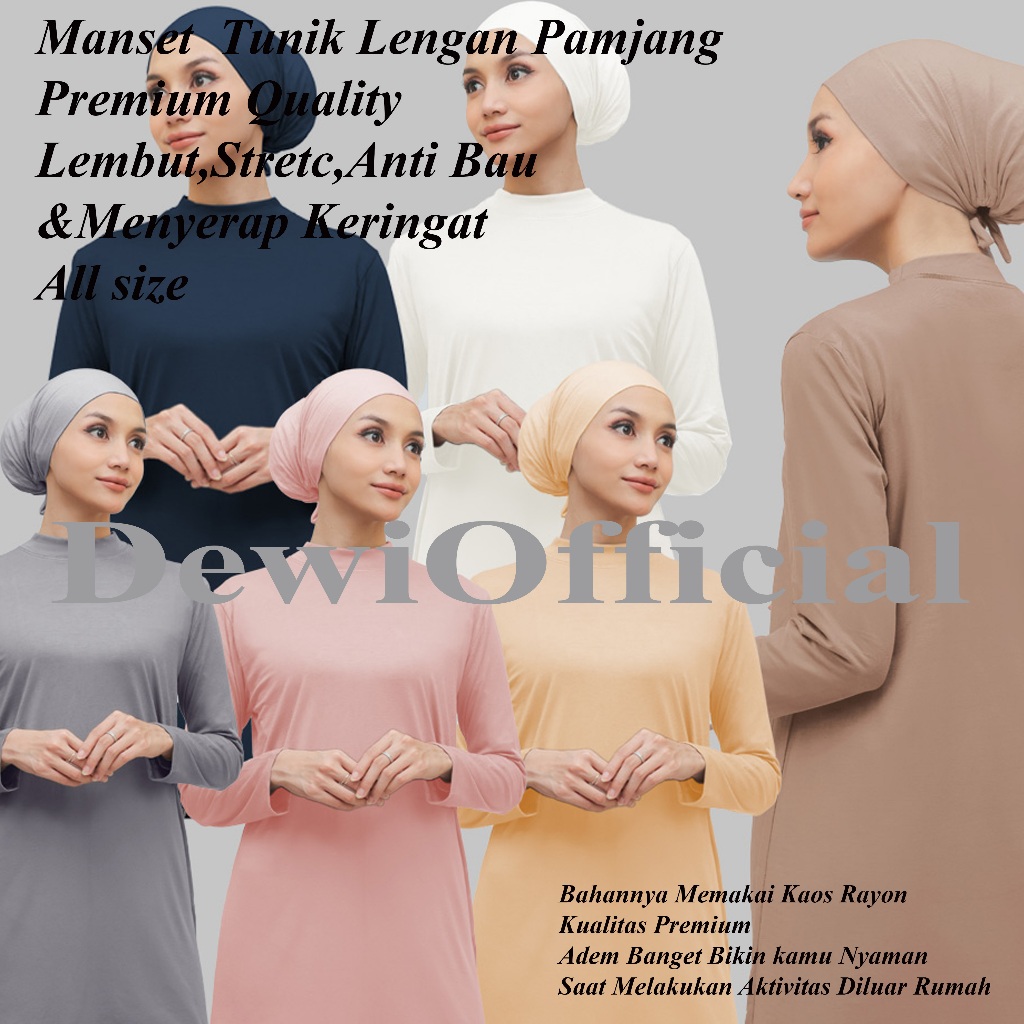 Tunik, Manset Tunik Rayon Premium, Manset Tunik Basic Turtle Neck